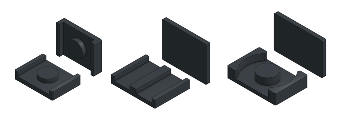 Planar ferrit nüve ve PCB sargılı trafo yapısı